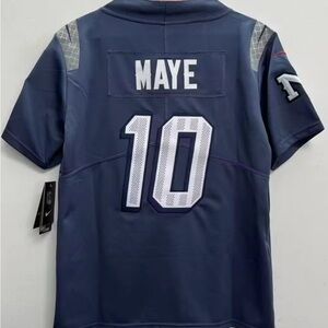 Drake Maye #10 NE Patriots Mens Large Rivals Jersey